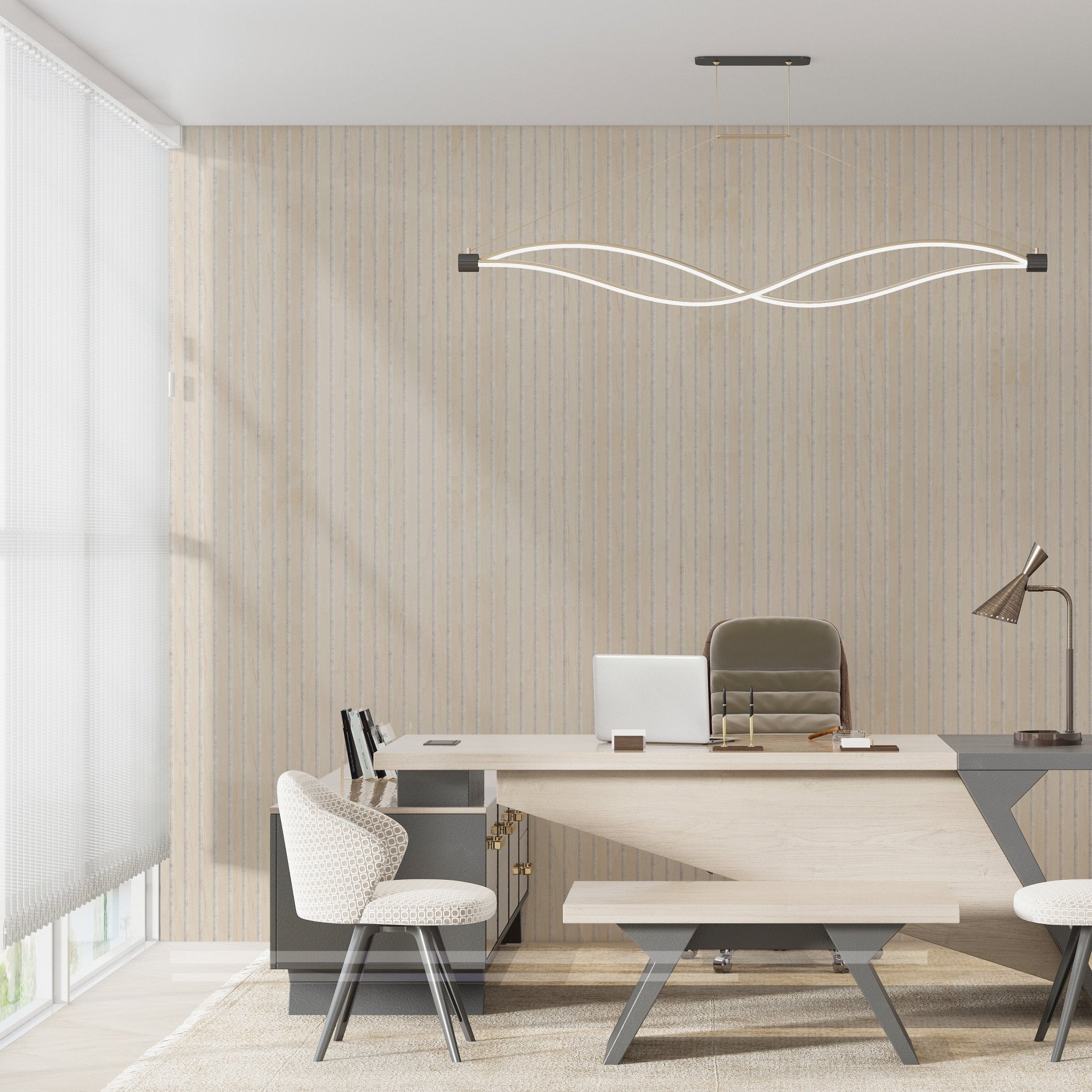 106" ULTRALIGHT Flexible Lightweight Maple Acoustic Wood Slat Wall Panels with Beige Felt Backing - Slats.co