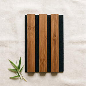 Solid Bamboo Slat Panel Sample – Medium Brown