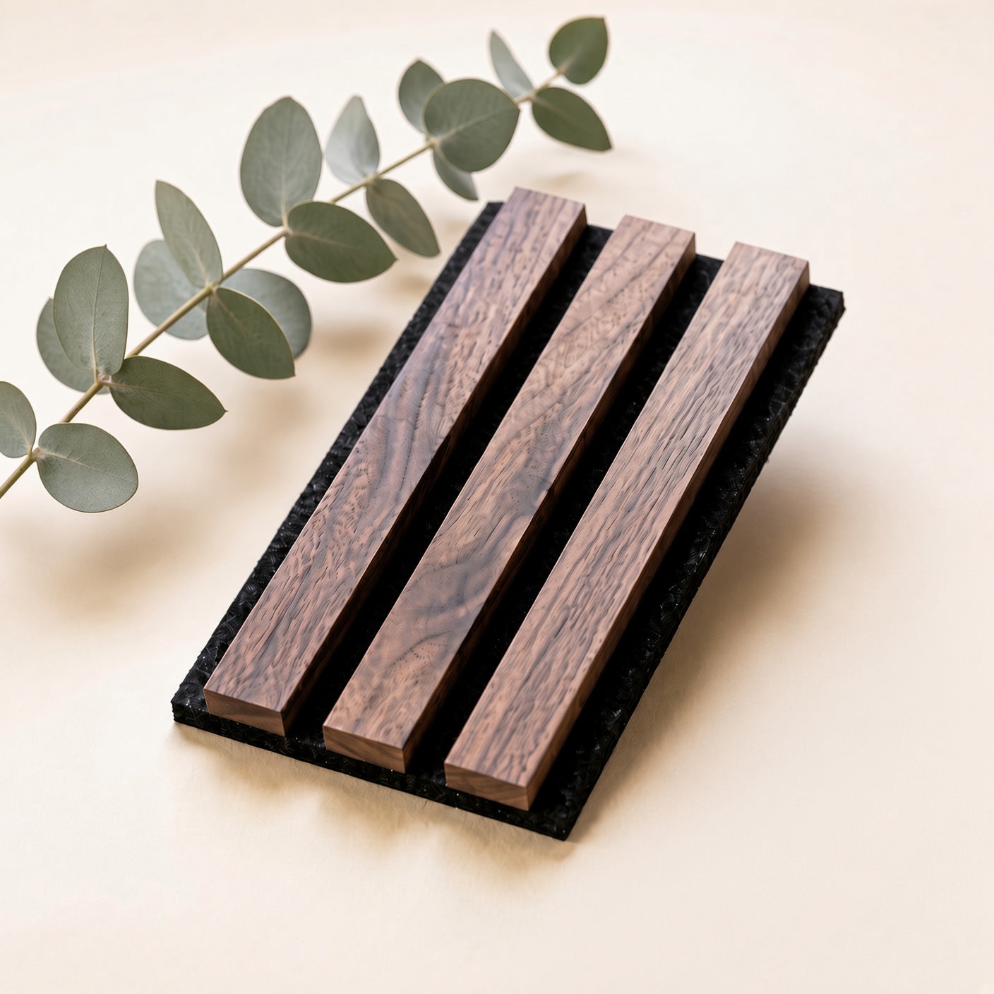 Solid Walnut Slat Panel Sample