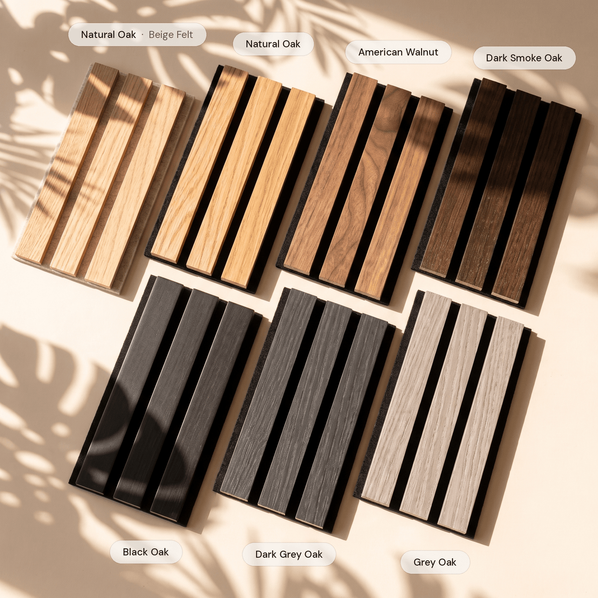 TrueWood 3-Sided Veneer Acoustic Slat Panel Sample Kit - Slats.co