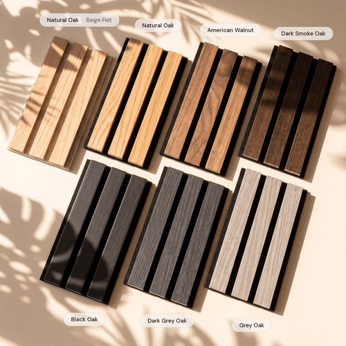 TrueWood 3-Sided Veneer Acoustic Slat Panel Sample Kit - Slats.co