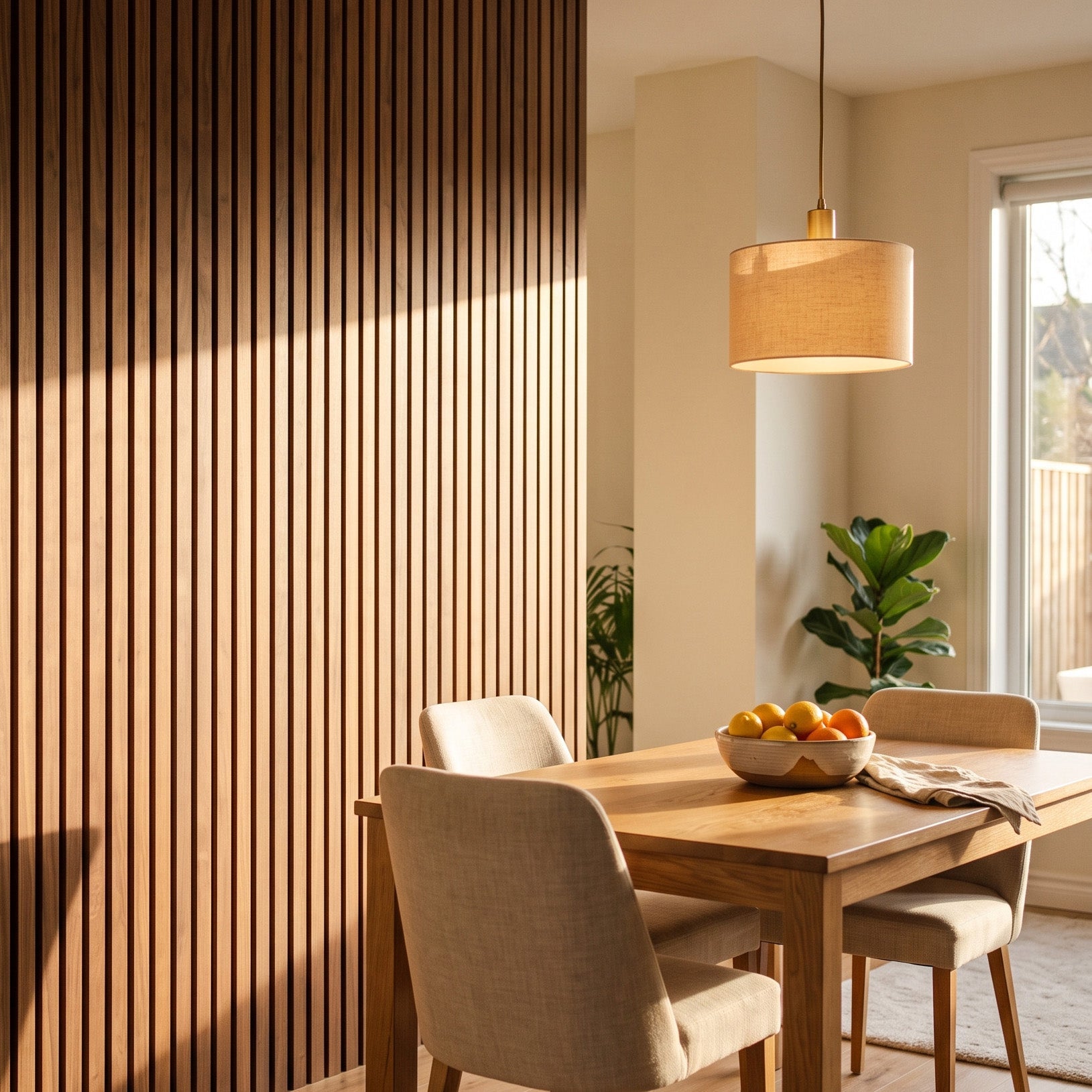 ULTRALIGHT Flexible Lightweight Walnut Acoustic Wood Slat Wall Panels with Brown Felt Backing - Slats.co