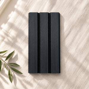 ULTRALIGHT Wood Slat Acoustic Panel Sample in Black Oak, Black Felt