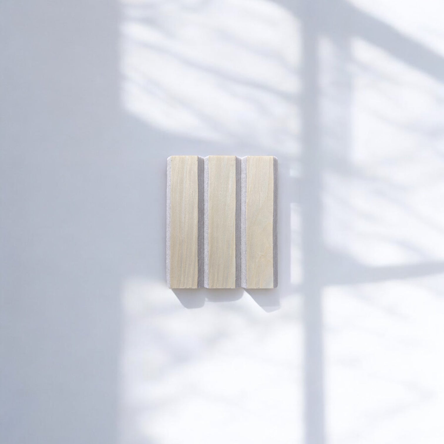 ULTRALIGHT Wood Slat Acoustic Panel Sample in Maple, Beige Felt - Slats.co
