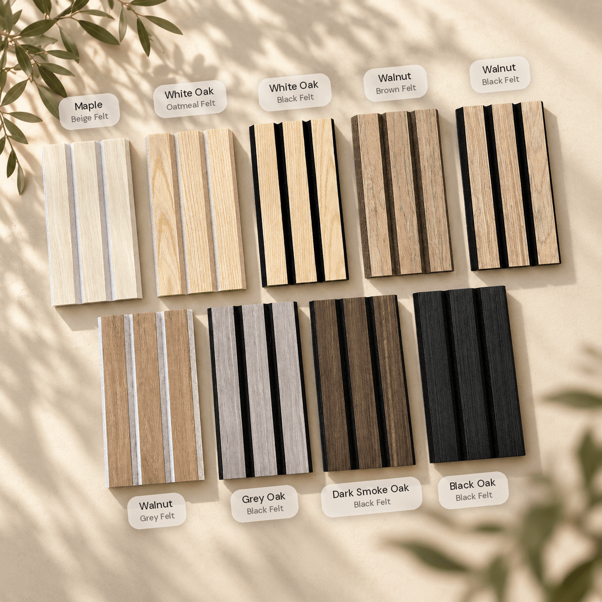 ULTRALIGHT Wood Slat Wall Panel Sample Kit - Slats.co