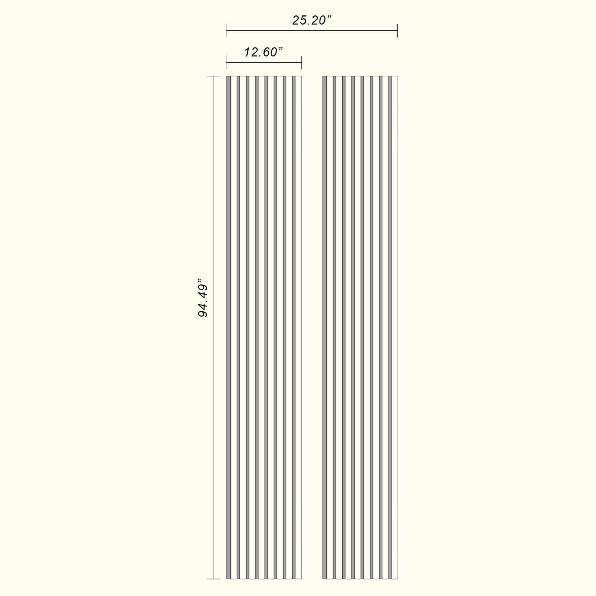 Wall Slat Acoustic Panel in Deep Indigo, Black Felt - Slats.co