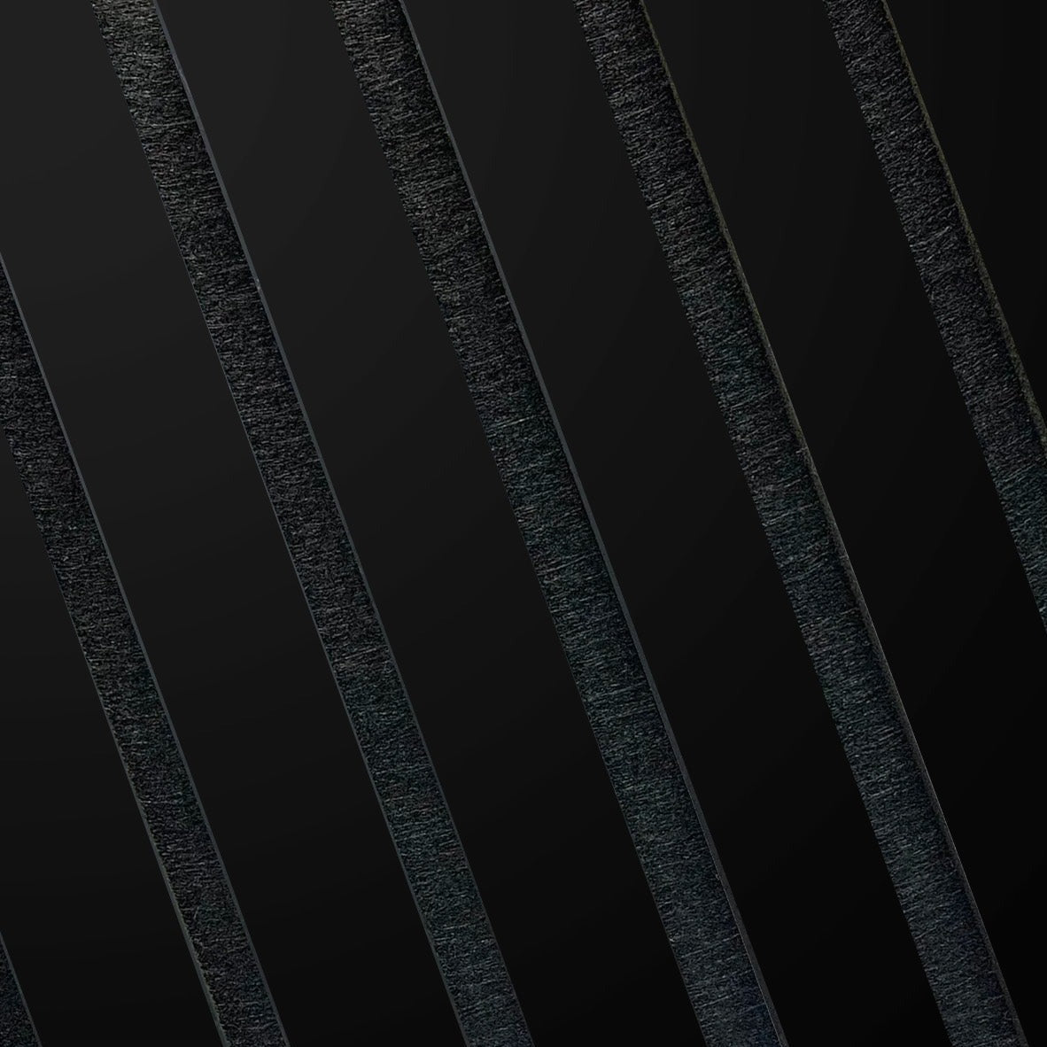 Wood Slat Acoustic Panel Sample in Caviar Matte Black, Black Felt - Slats.co