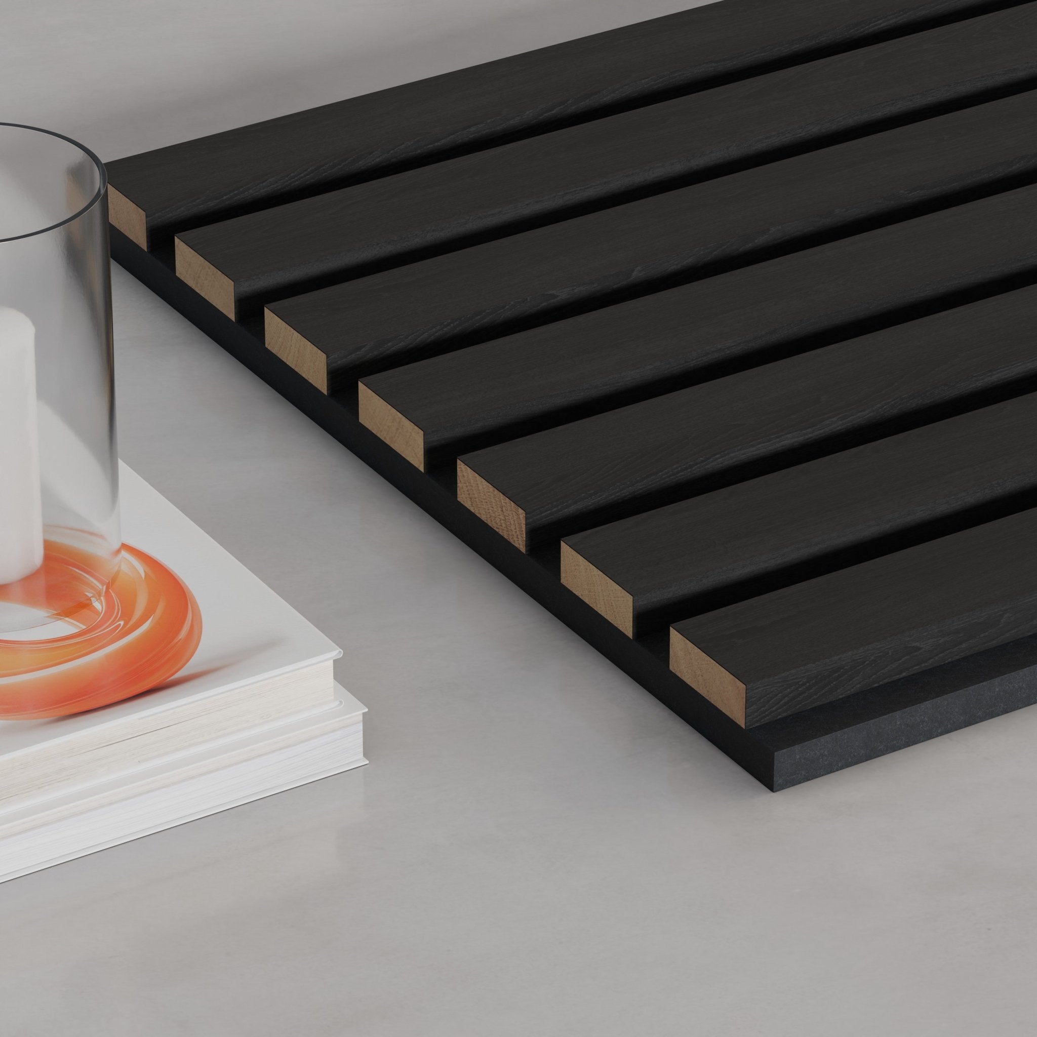 Black Oak TrueWood 3 - Sided Veneer Acoustic Slat Panel - Slats.co