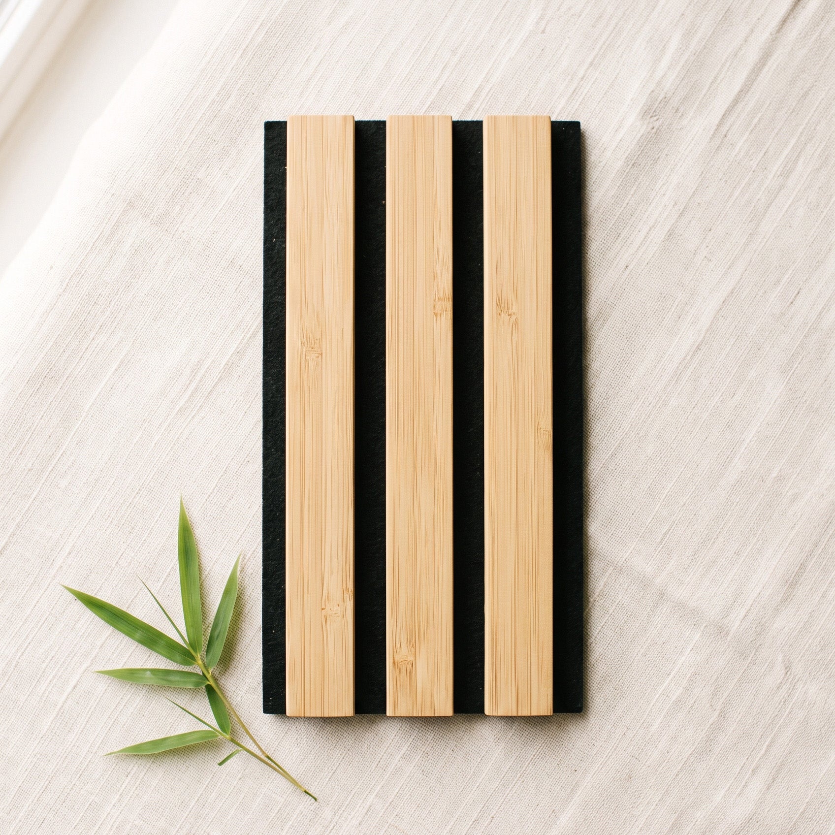 Solid Bamboo Slat Panel Sample – Natural