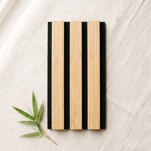 Solid Bamboo Slat Panel Sample – Natural