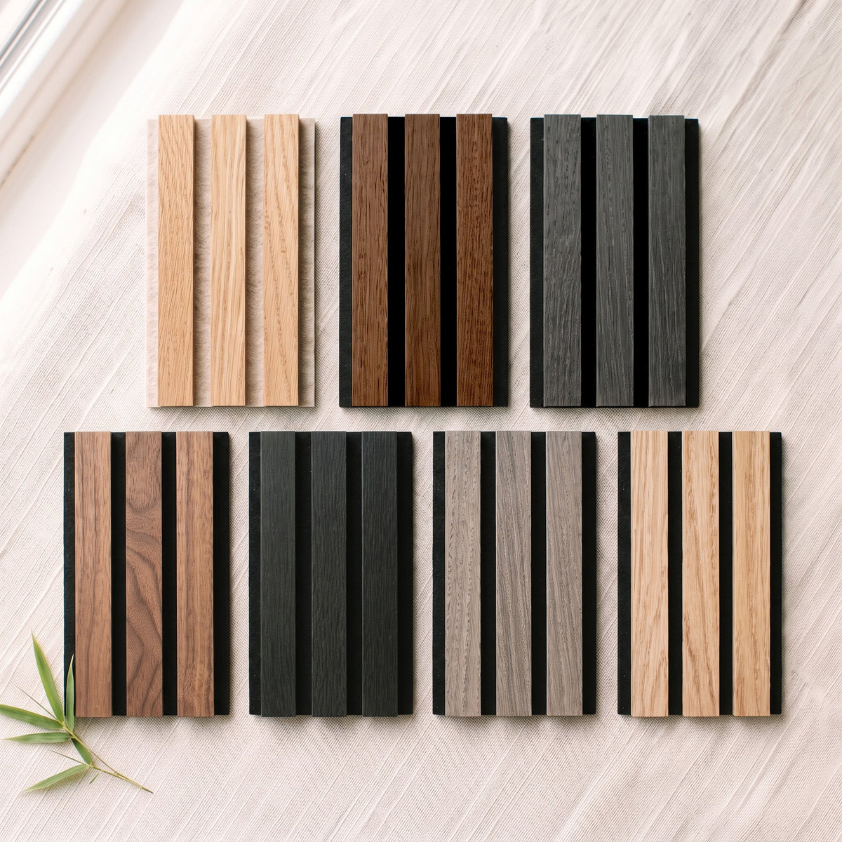 TrueWood 3-Sided Veneer Acoustic Slat Panel Sample Kit - Slats.co