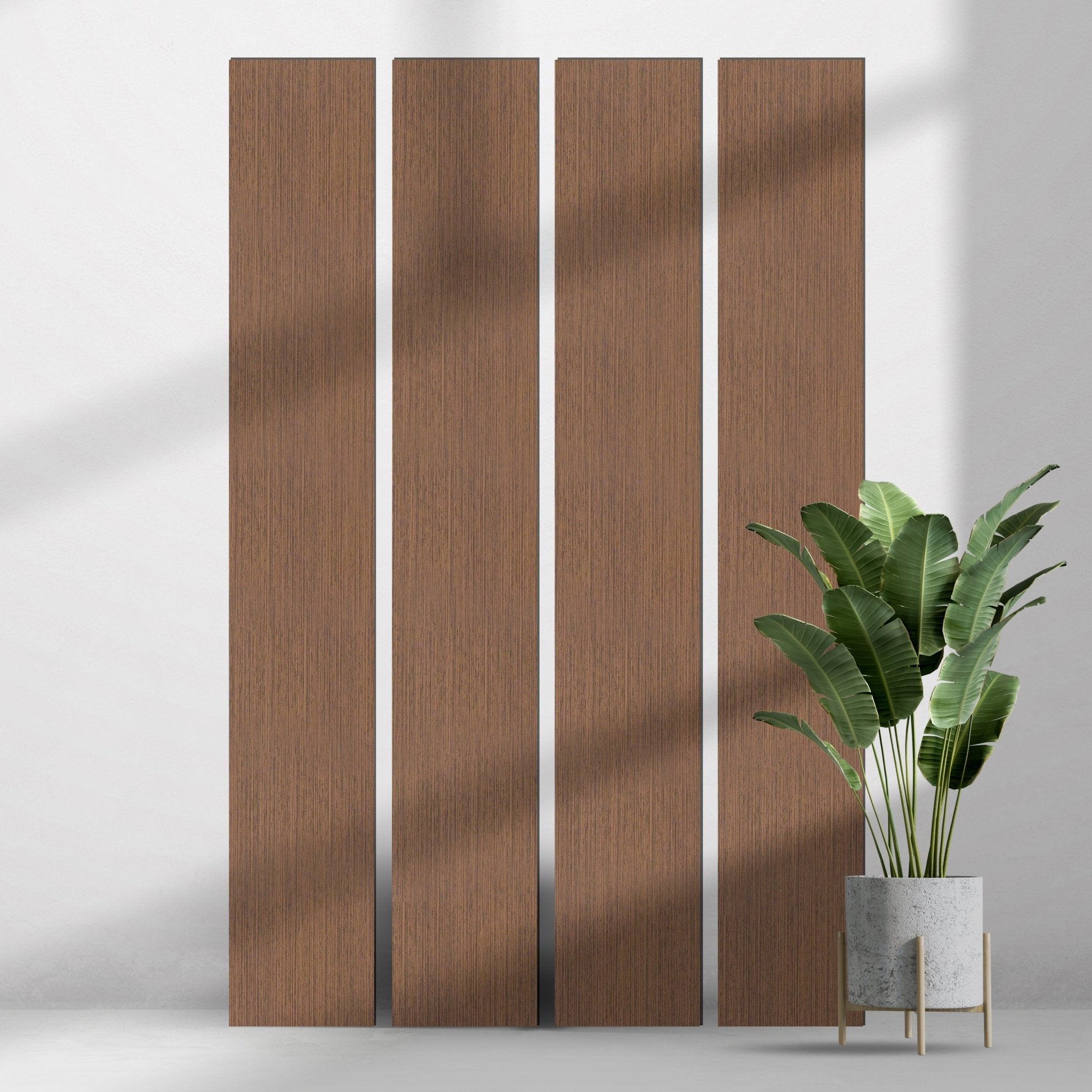 ULTRALIGHT Flexible Lightweight Full Walnut Accent Wall Panels with Black Felt Backing - Slats.co