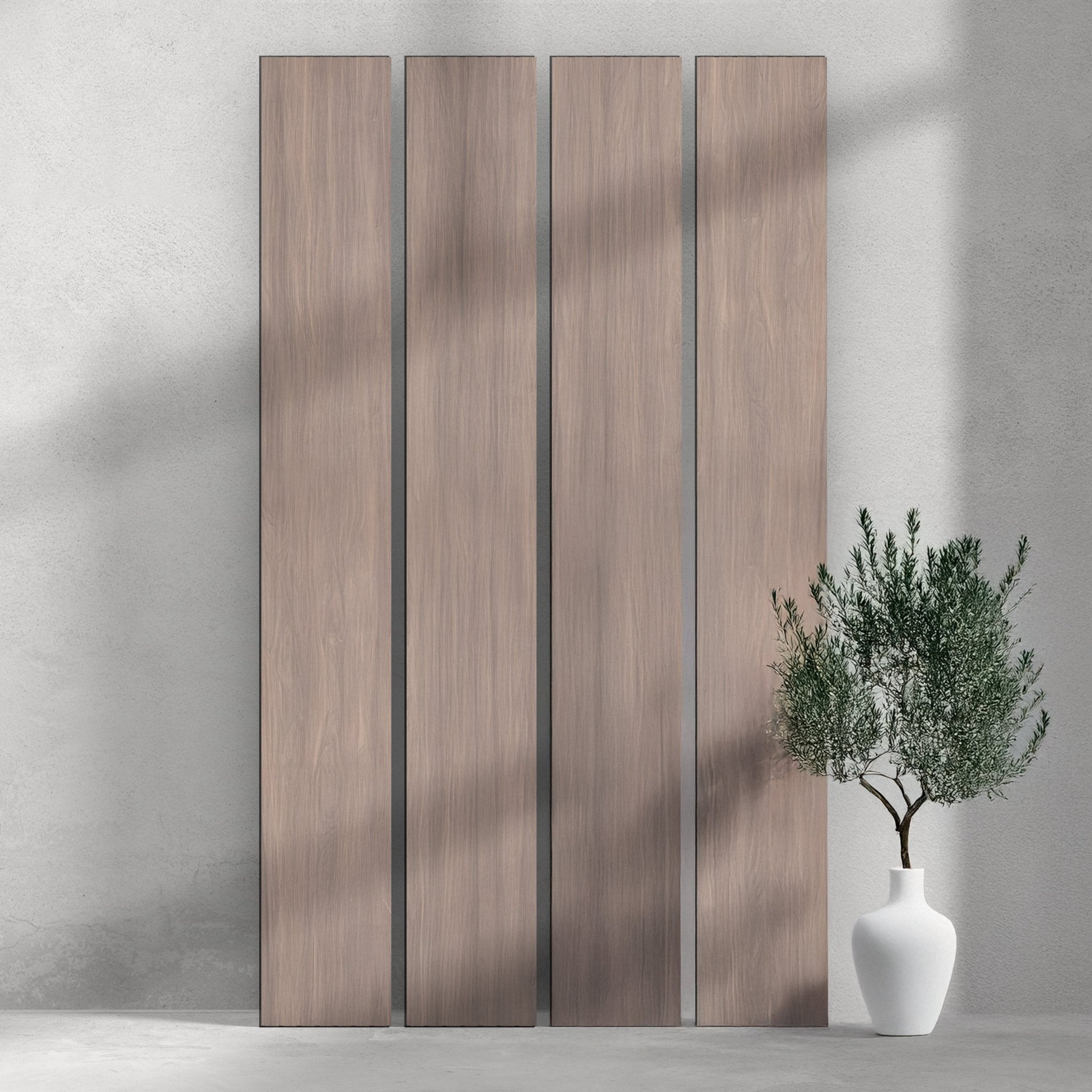 ULTRALIGHT Flexible Lightweight Full Walnut Accent Wall Panels with Black Felt Backing - Slats.co