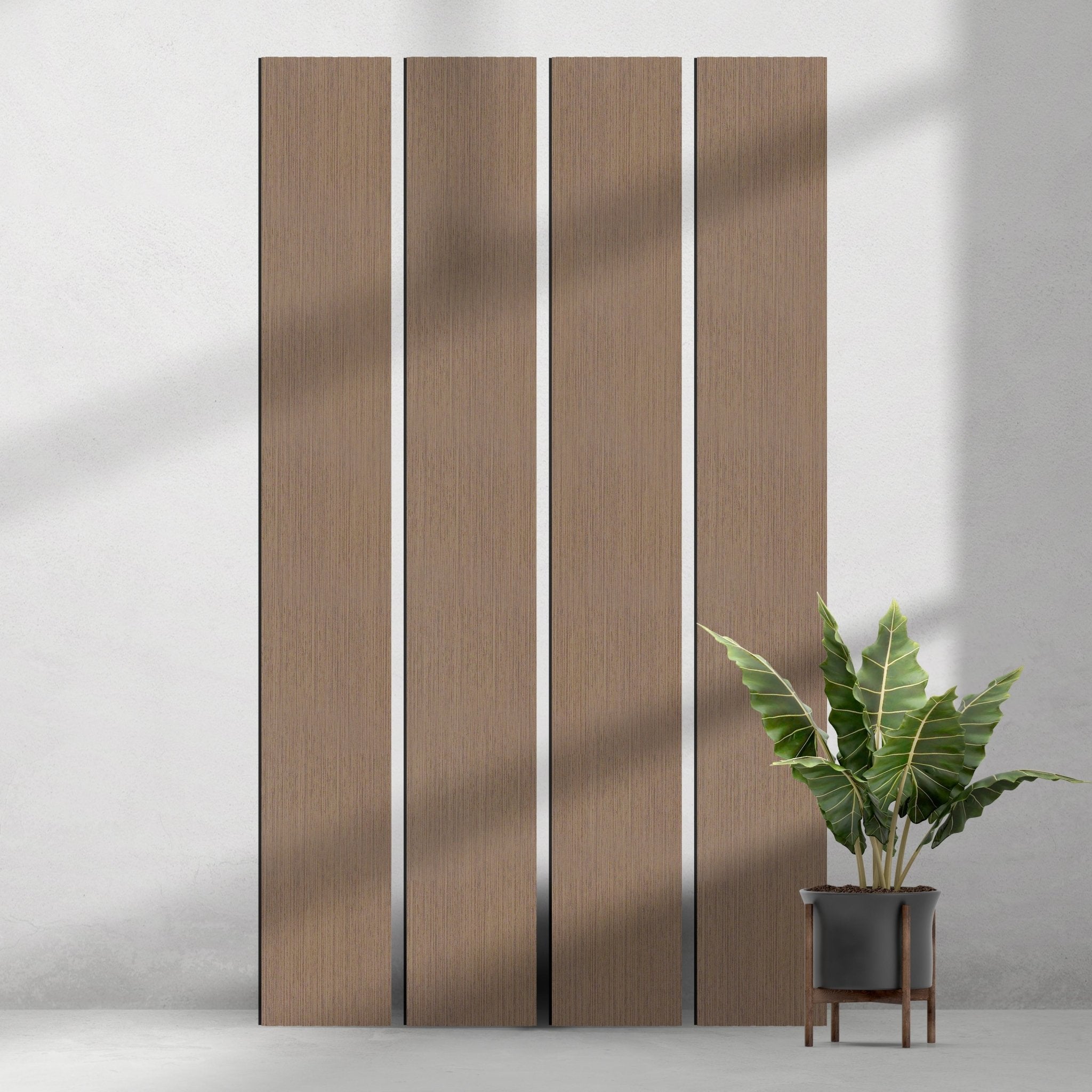 ULTRALIGHT Flexible Lightweight Full Walnut Accent Wall Panels with Black Felt Backing - Slats.co