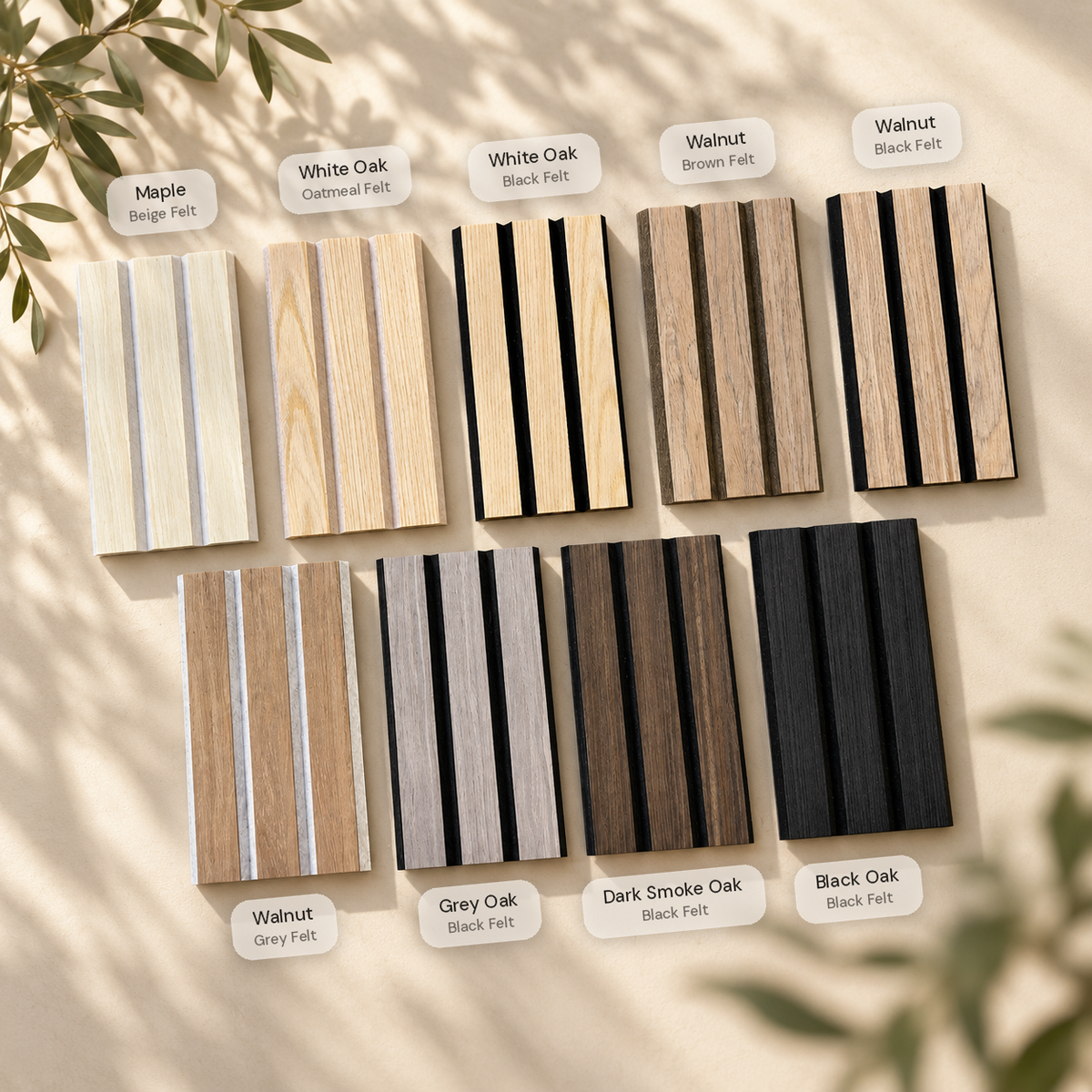 ULTRALIGHT Wood Slat Wall Panel Sample Kit