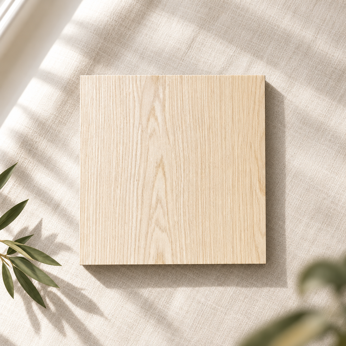 ULTRALIGHT Accent Wall Panel Sample in White Oak, Black Felt