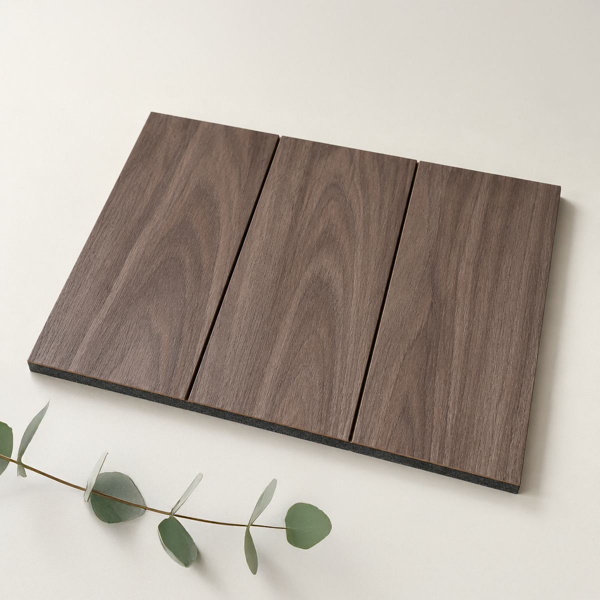 ULTRALIGHT Wide Wood Slat Panel Sample – Walnut
