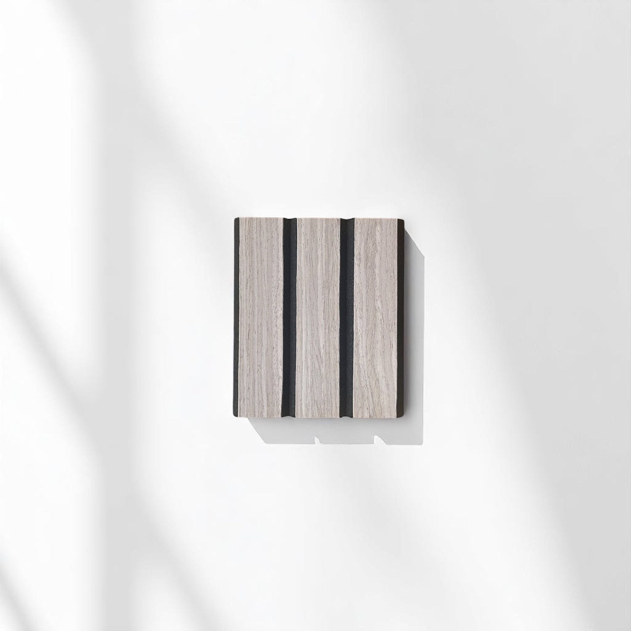 ULTRALIGHT Wood Slat Acoustic Panel Sample in Grey Oak, Black Felt - Slats.co