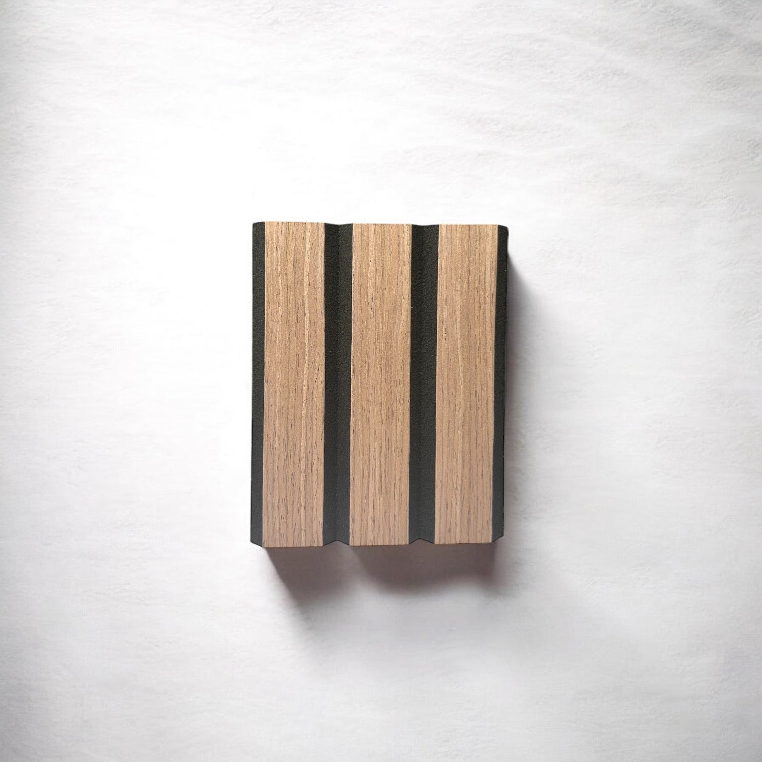 ULTRALIGHT Wood Slat Acoustic Panel Sample in Walnut, Black Felt - Slats.co