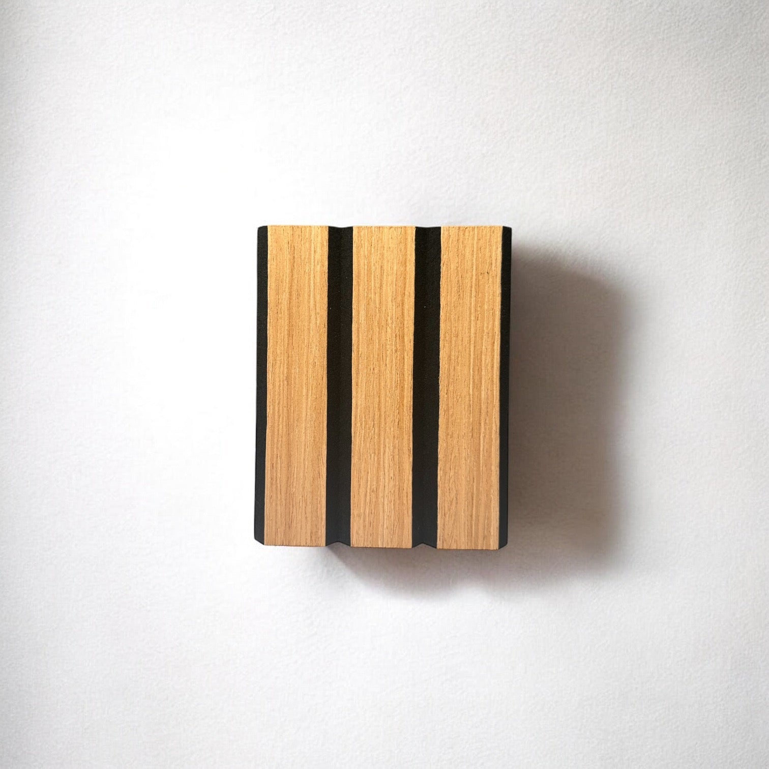 ULTRALIGHT Wood Slat Acoustic Panel Sample in White Oak, Black Felt - Slats.co